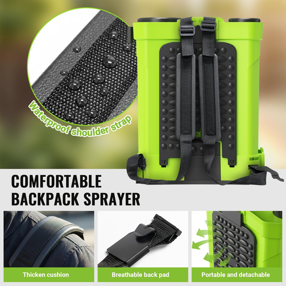 MCY 20-liter tank keeps work moving with minimal refills.