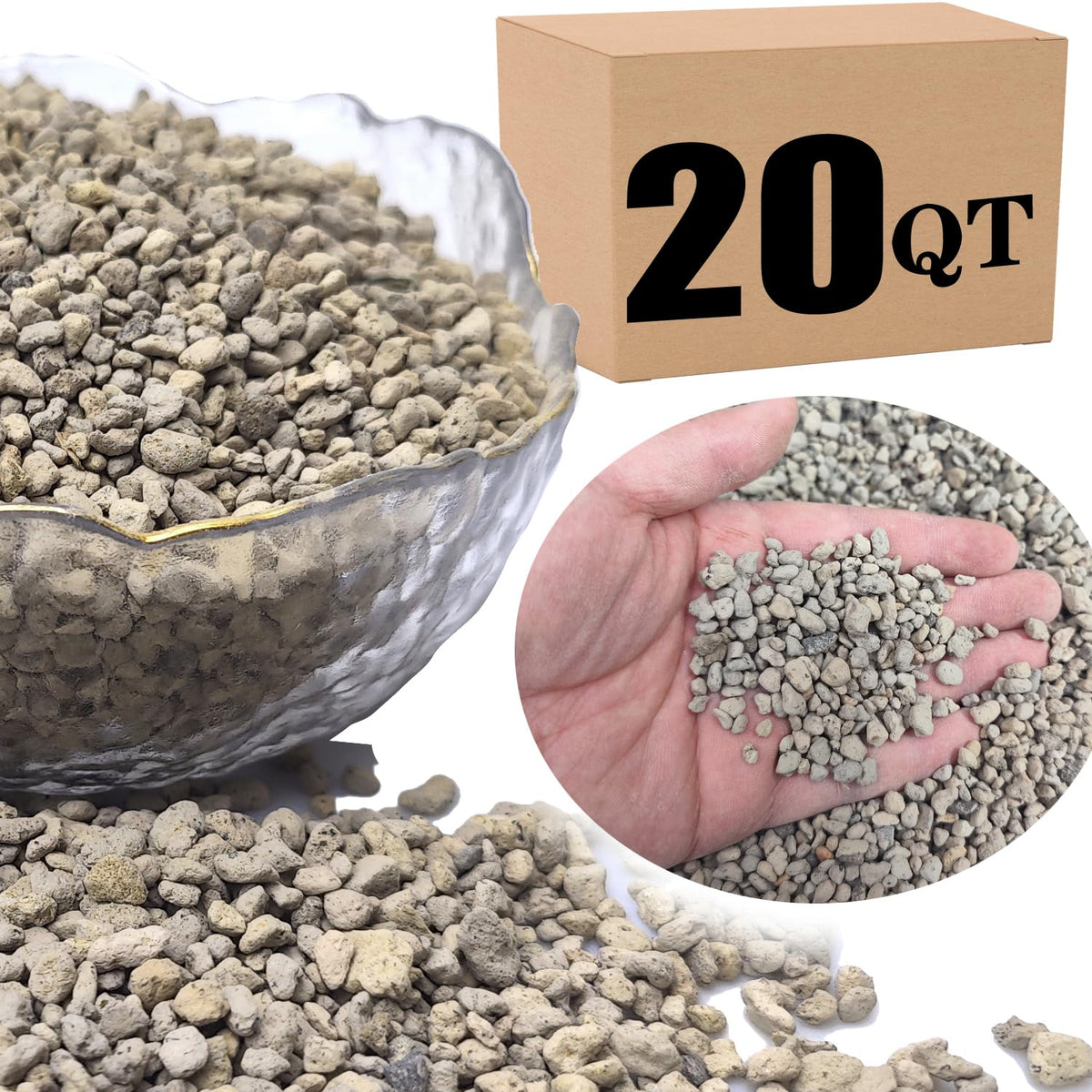 MDPQT horticultural pumice close-up shows porous texture for aeration