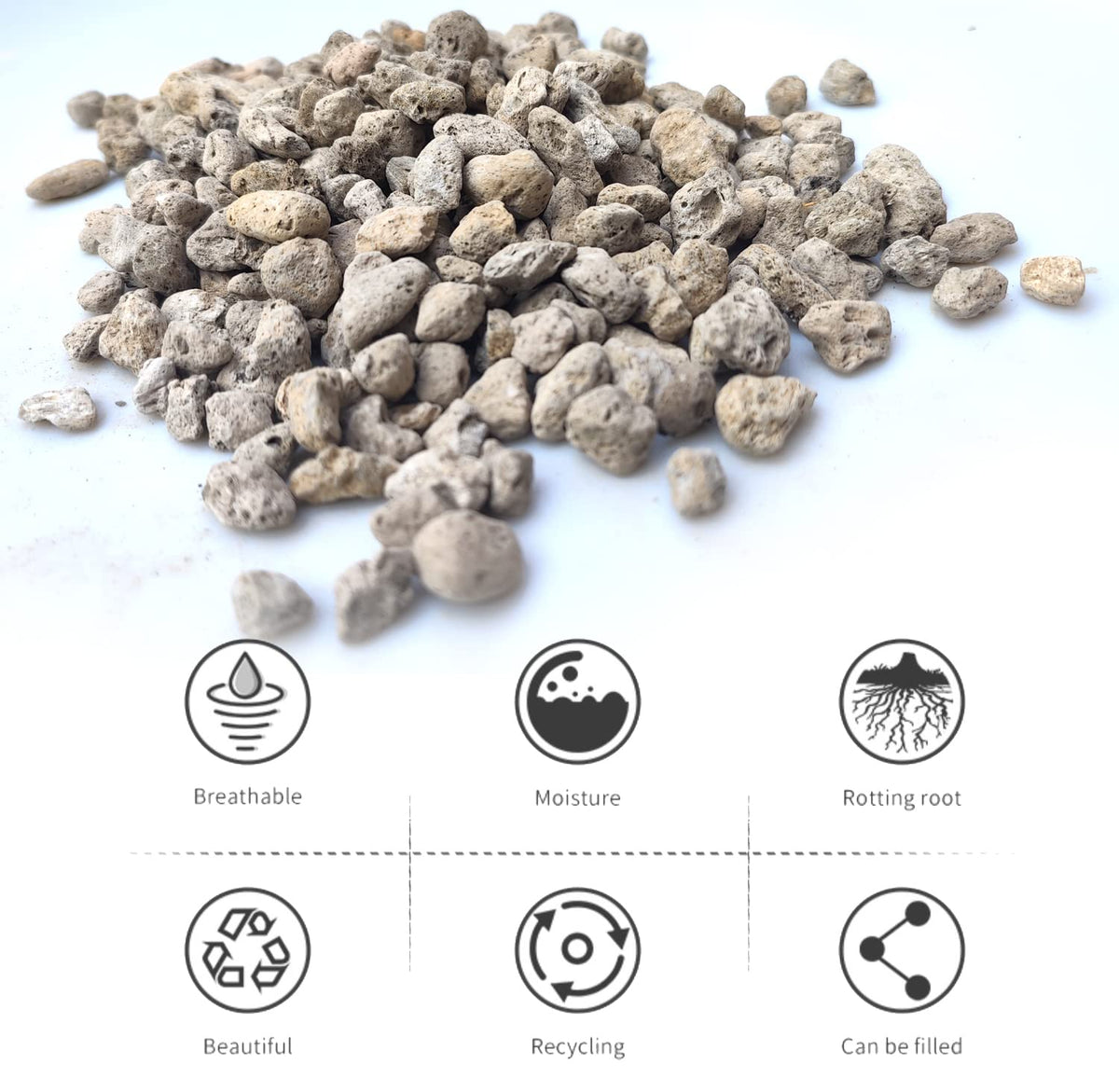 MDPQT pumice rich in minerals and nutrients supports plant growth