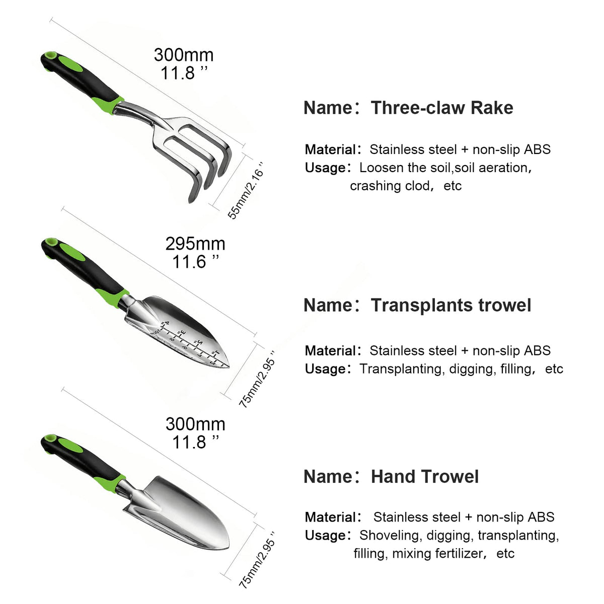 MDSXO transplant trowel for gentle seedling handling and transplanting
