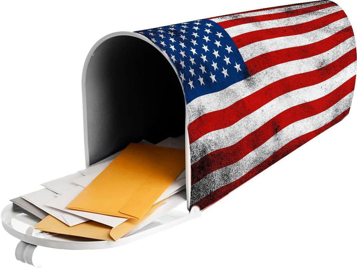 Mealah fireworks-inspired flag mailbox cover for lively outdoor decor.