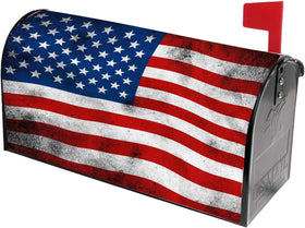 Mealah July 4th flag mailbox cover adds festive curb appeal to a standard mailbox.
