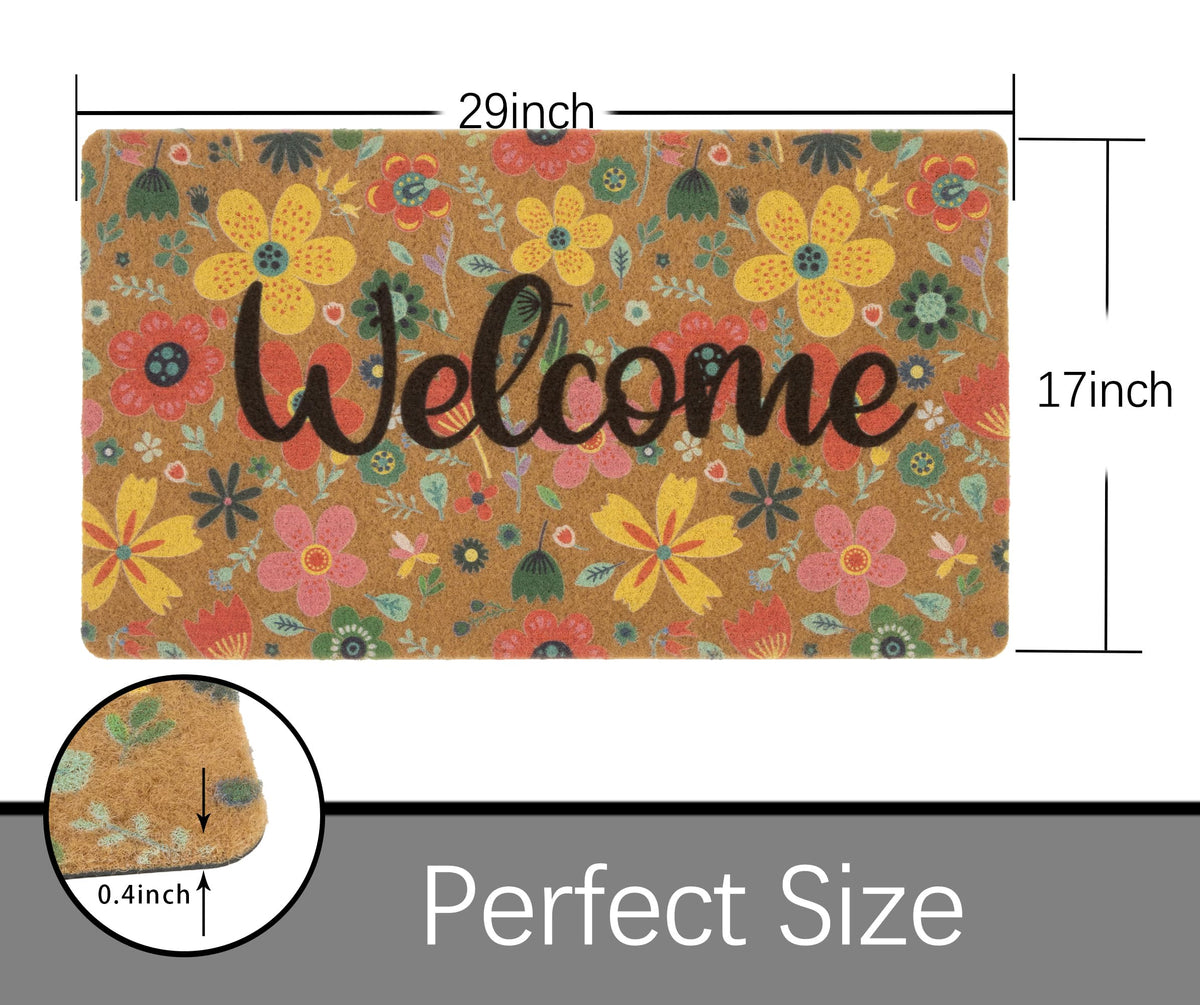Mealah coir outdoor mat built for high-traffic entrances