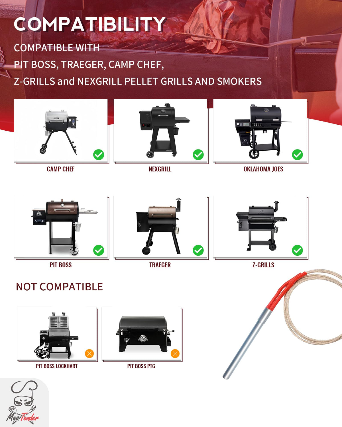Meatender AC hot rod igniter for Pro 22 installation with reliable fit