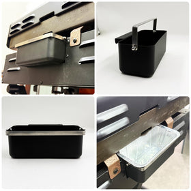 Meatender grease cup installation shows tool-free setup for quick maintenance.