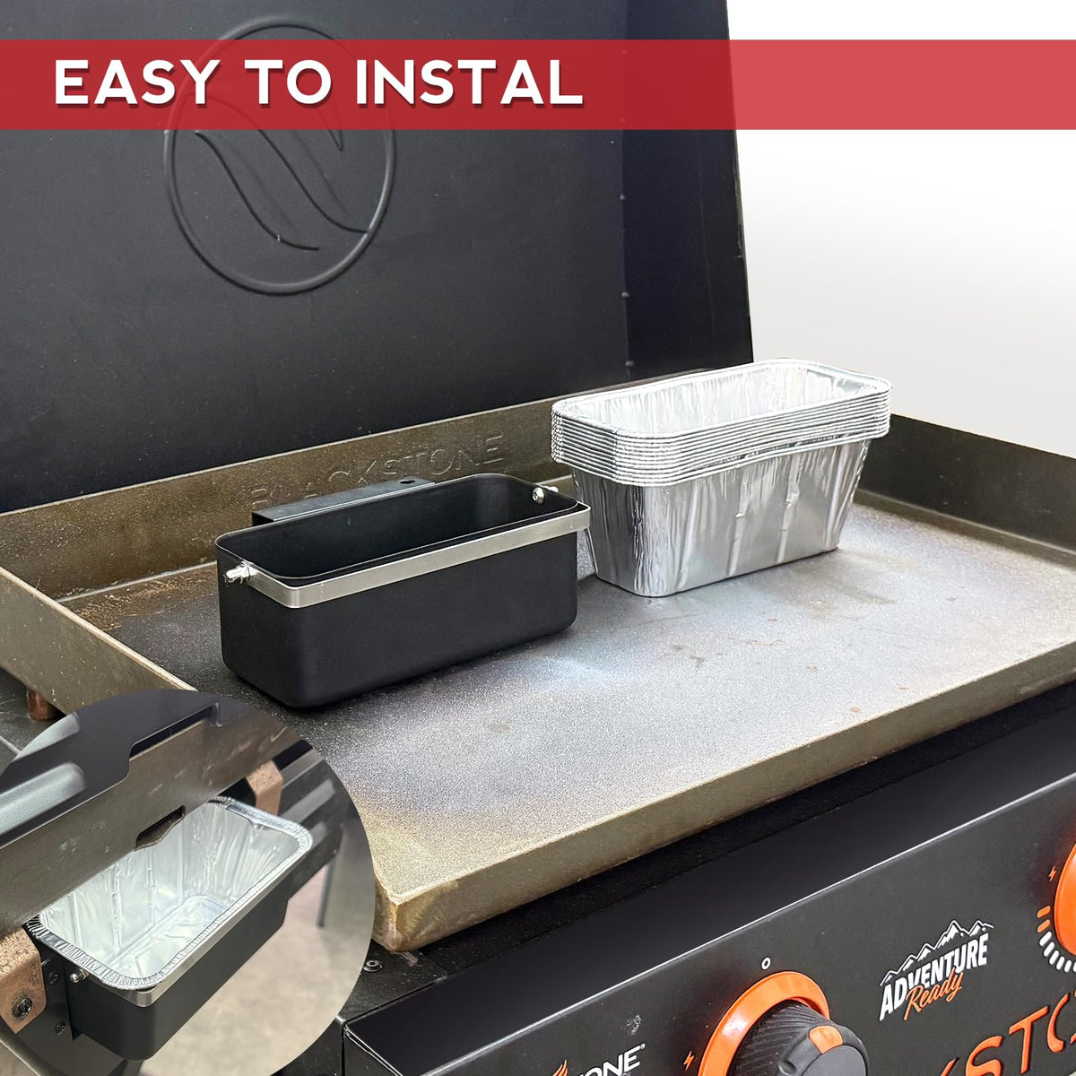 Meatender grease cup liners demonstrate easy cleanup with disposable liners.