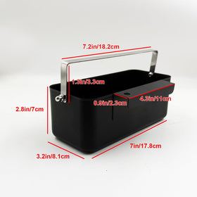 Meatender grease cup side view shows compact drip pan design for tidy kitchens.