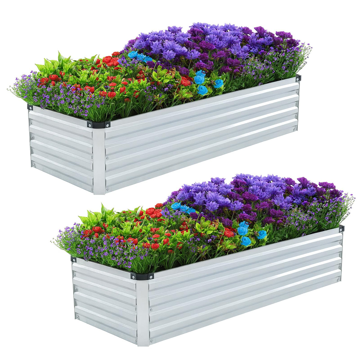 Meberam 2 pack raised garden bed assembly demonstrating sturdy easy install setup for productive planting