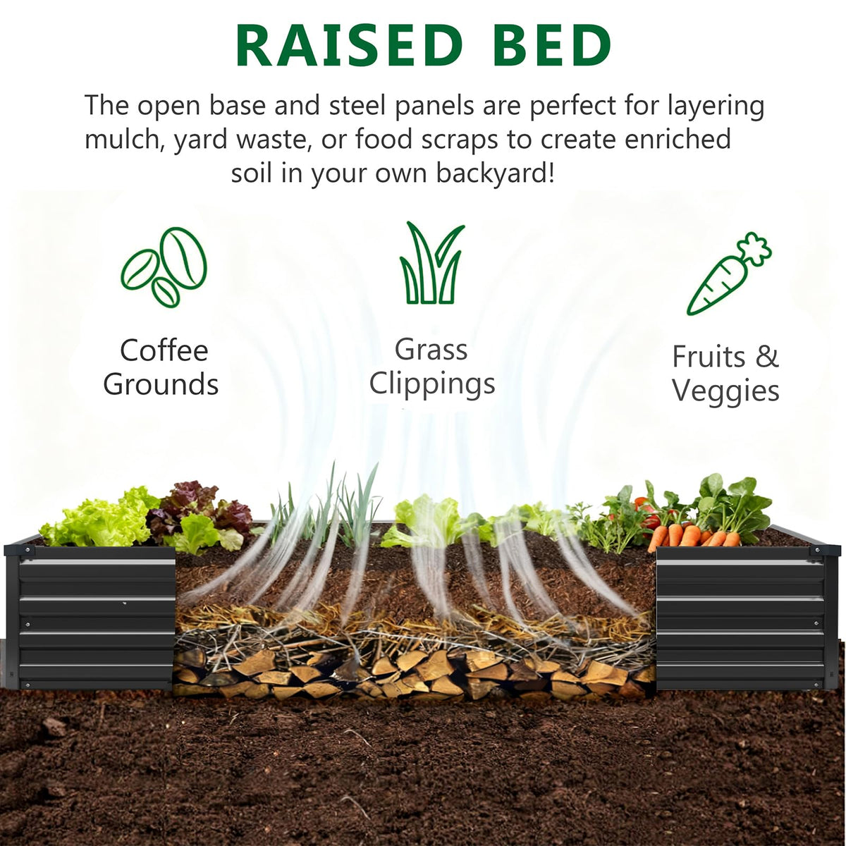 Meberam open-bottom drainage design ensures natural water flow for healthy soil.