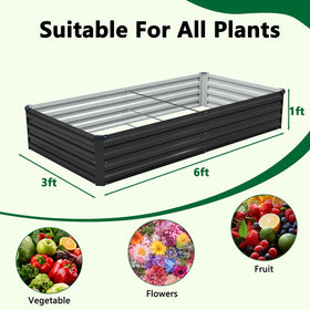 Meberam raised garden bed side view demonstrates stable framing and easy access.