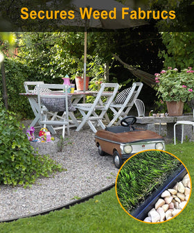 Meboyz applications include weed fabric and artificial turf edging