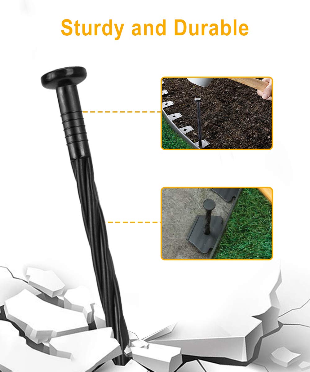 Meboyz edge stakes used along paver borders for neat edging