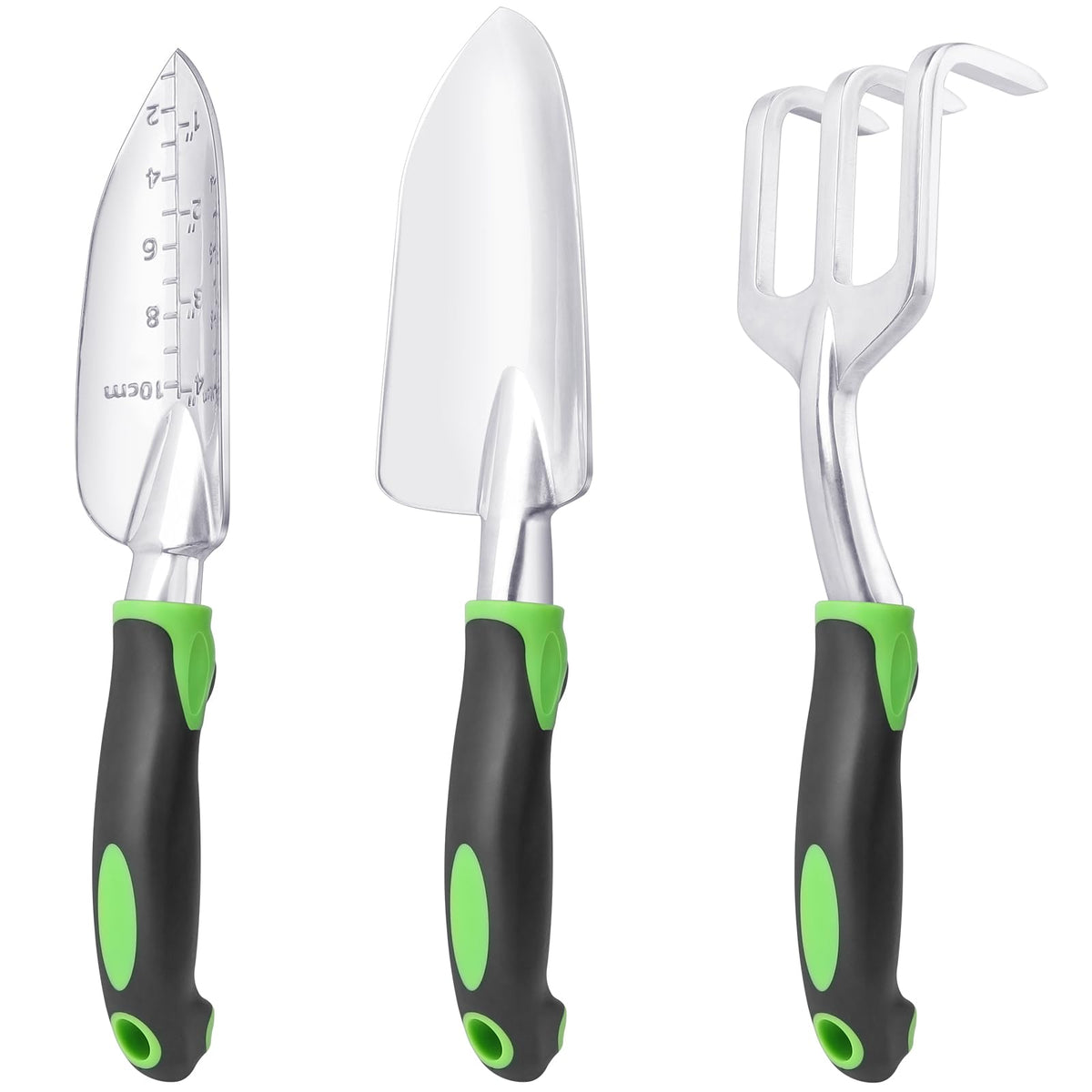 MECHEER 3-piece garden tools set with shovel for easy digging and planting.