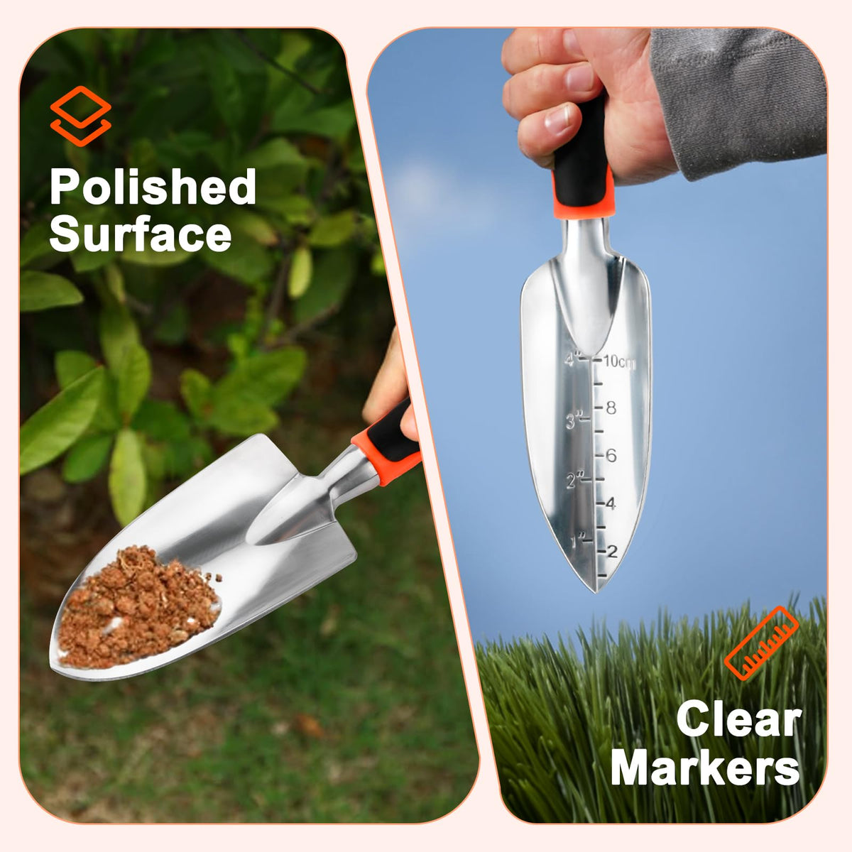 Mecheer aluminum alloy garden tool with rust-resistant durability