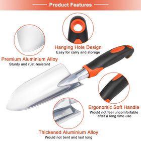 MECHEER ergonomic handle design reducing hand fatigue during gardening