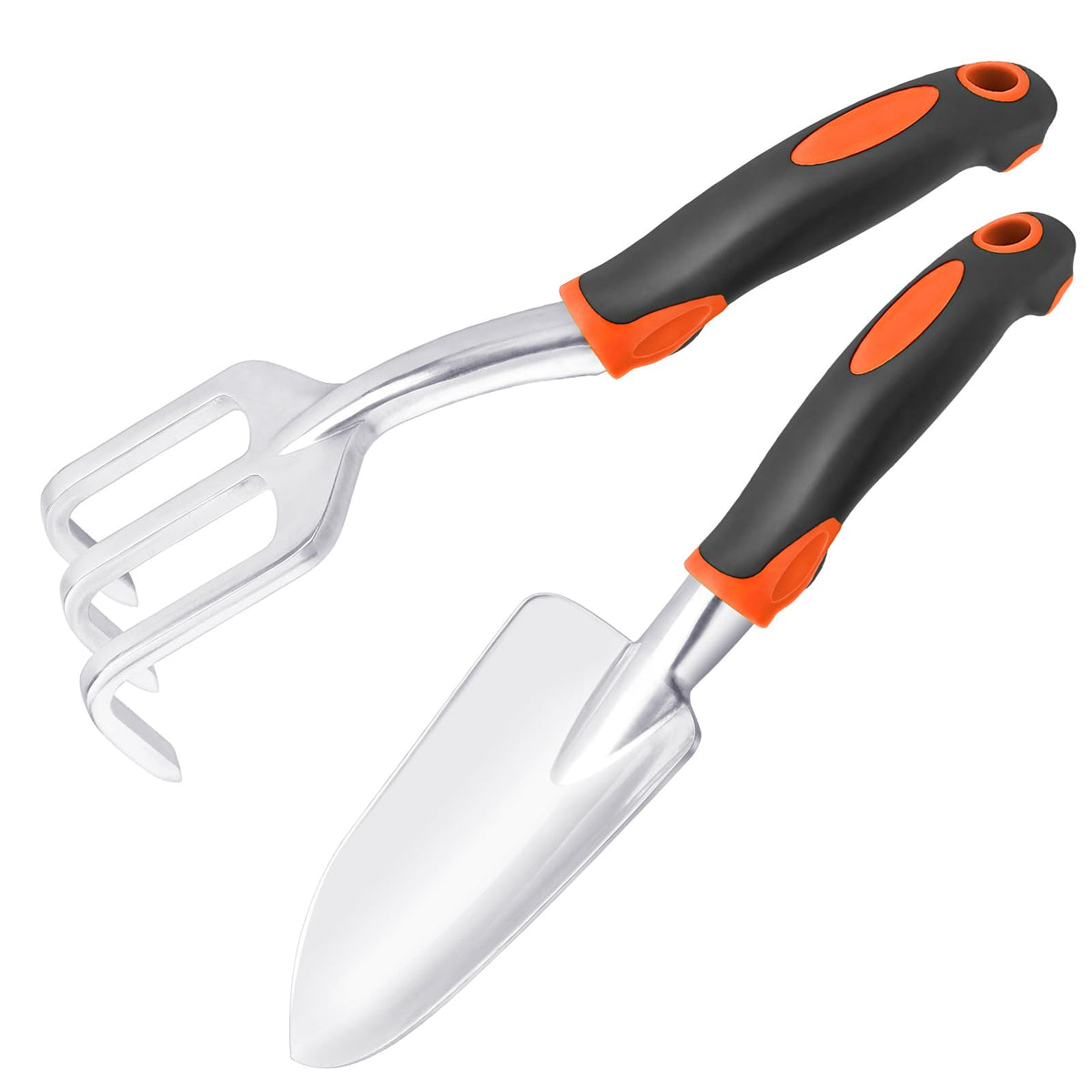 MECHEER garden tool set image showing the trowel's smooth surface for easy soil digging and ergonomic grip