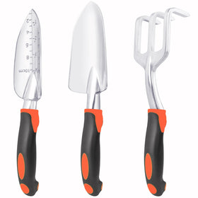 MECHEER garden tools set 3-pack displayed for versatile yard tasks