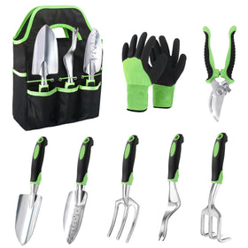 Mecheer garden tools set with ergonomic handles for comfortable planting