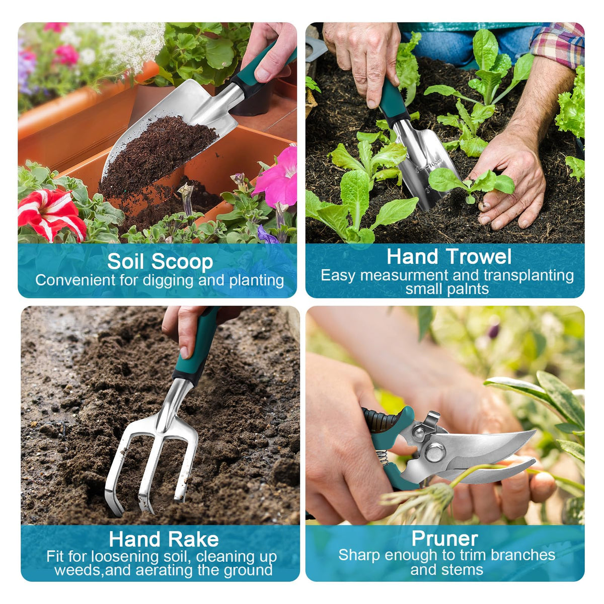 MECHEER pruning shears with ergonomic grip for precise trimming.