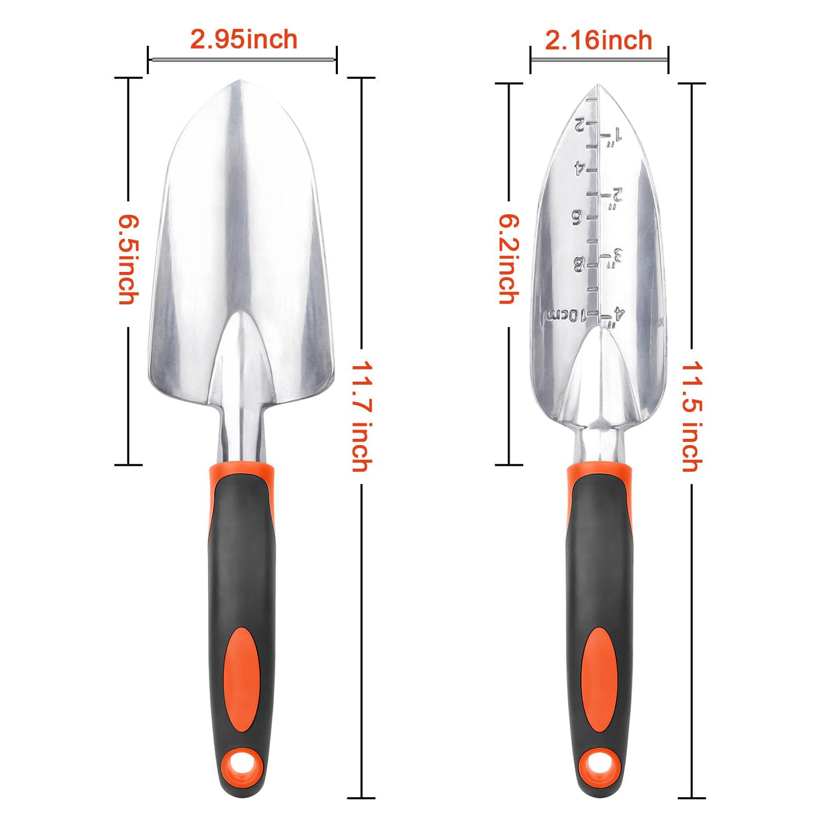 Mecheer trowel with measurement marks for precise depth