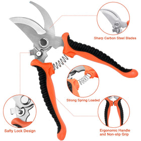 MECHEER weeder and pruning shears with carbon steel blades