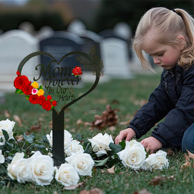 Meckerni outdoor cemetery decor shown in a tranquil garden setting