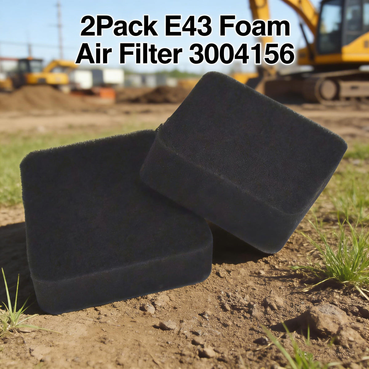Meckparts E43 air filter installed on a tiller demonstrates easy maintenance.