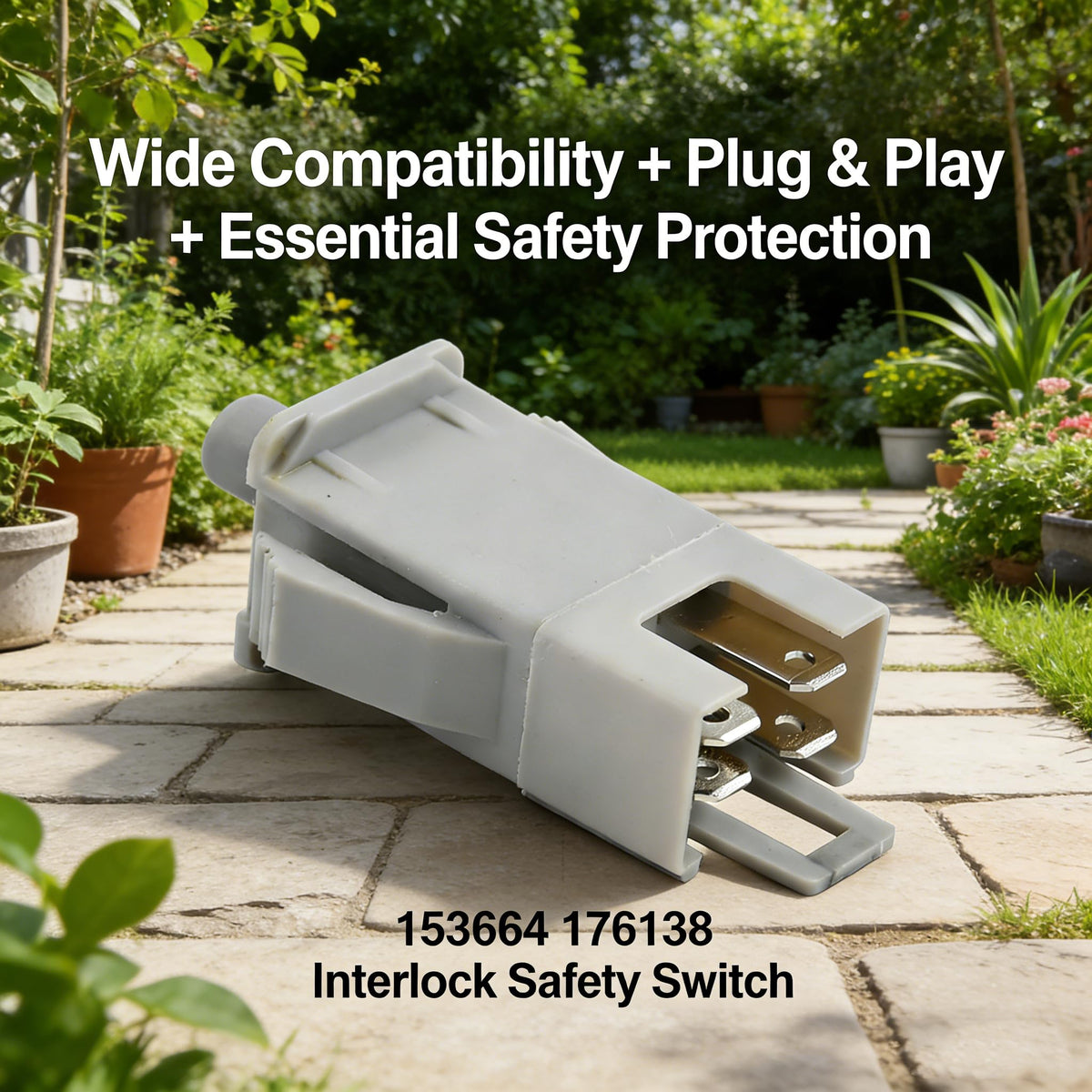 Meckparts interlock safety switch compatibility chart displays broad mower support.