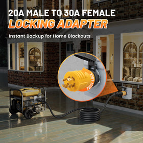 MECMO L14-30R female end twist-lock for 30A circuits and safe operation.