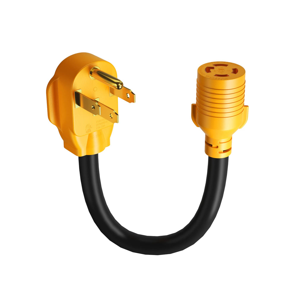 MECMO nema14-50p to l14-30r adapter cord for reliable generator power transfer