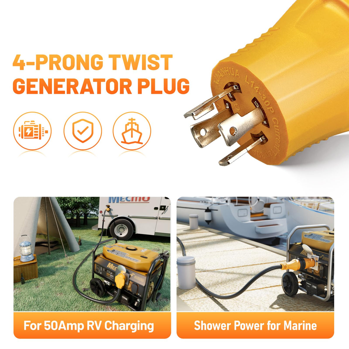 MECMO adapter supports 125/250V for diverse campsites.