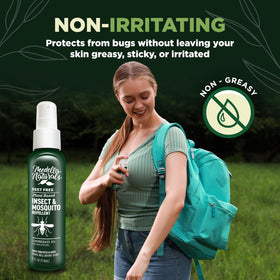 Medella Naturals outdoor activity spray in use during outdoor time