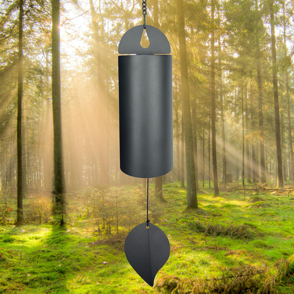 MEDOO Unique Serenity Bell close-up highlights handcrafted steel and deep tones for outdoor charm.