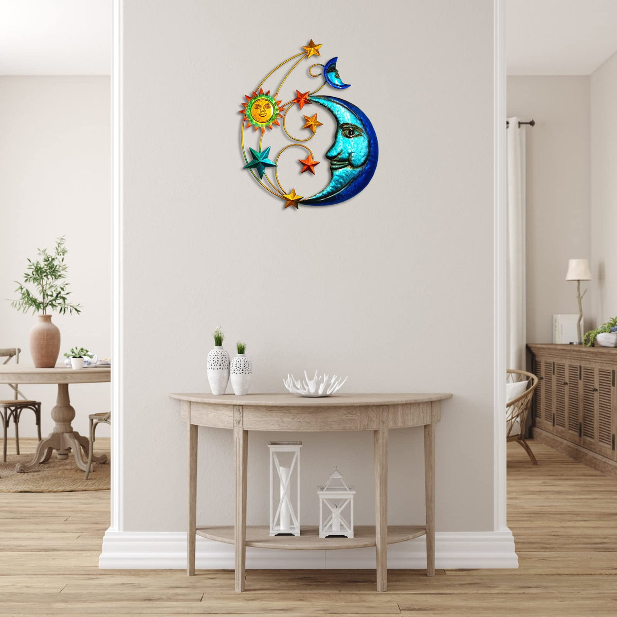 Meduofon yard decor sun wall sculpture is easy to clean and maintain.
