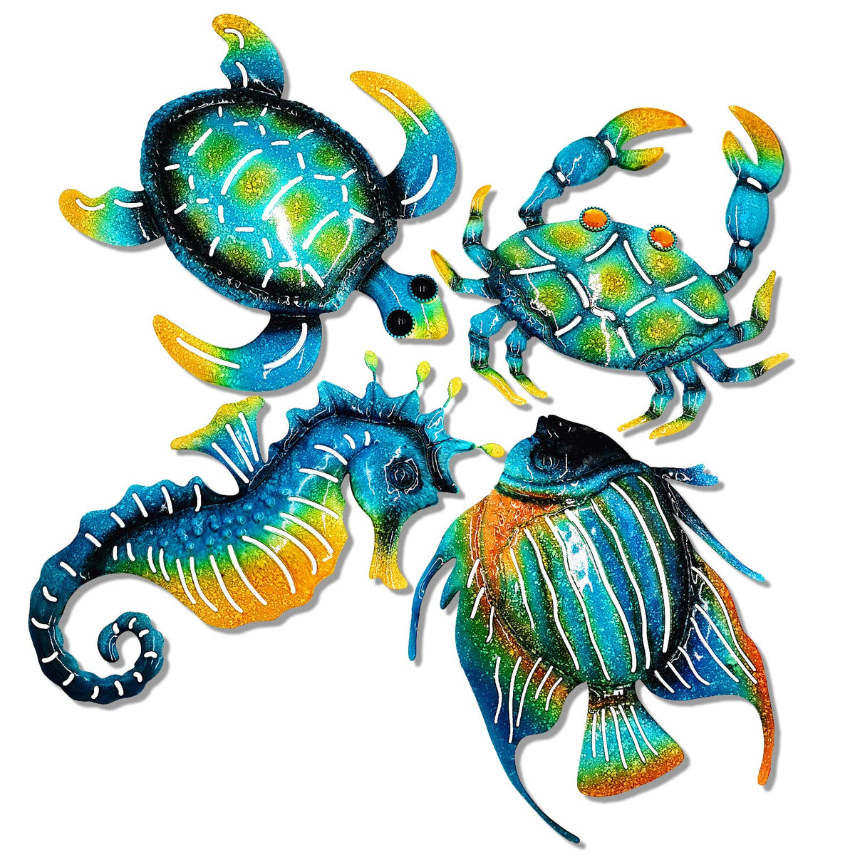 Meduofon turtle wall art blue for outdoor coastal decor and charm.