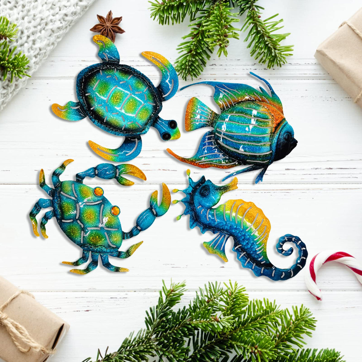 Meduofon yard garden marine wall art brightening fences and gates.