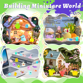 Meediock dinosaur mini figure adds playful color to dollhouses and micro landscapes.