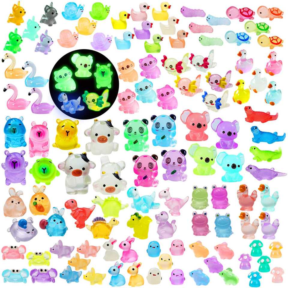 Meediock glow ducks mini resin figure for fairy gardens and dollhouses with magical glow.