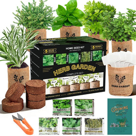 Meekear 5 Herb Indoor Starter Kit box ready for gifting and easy setup.