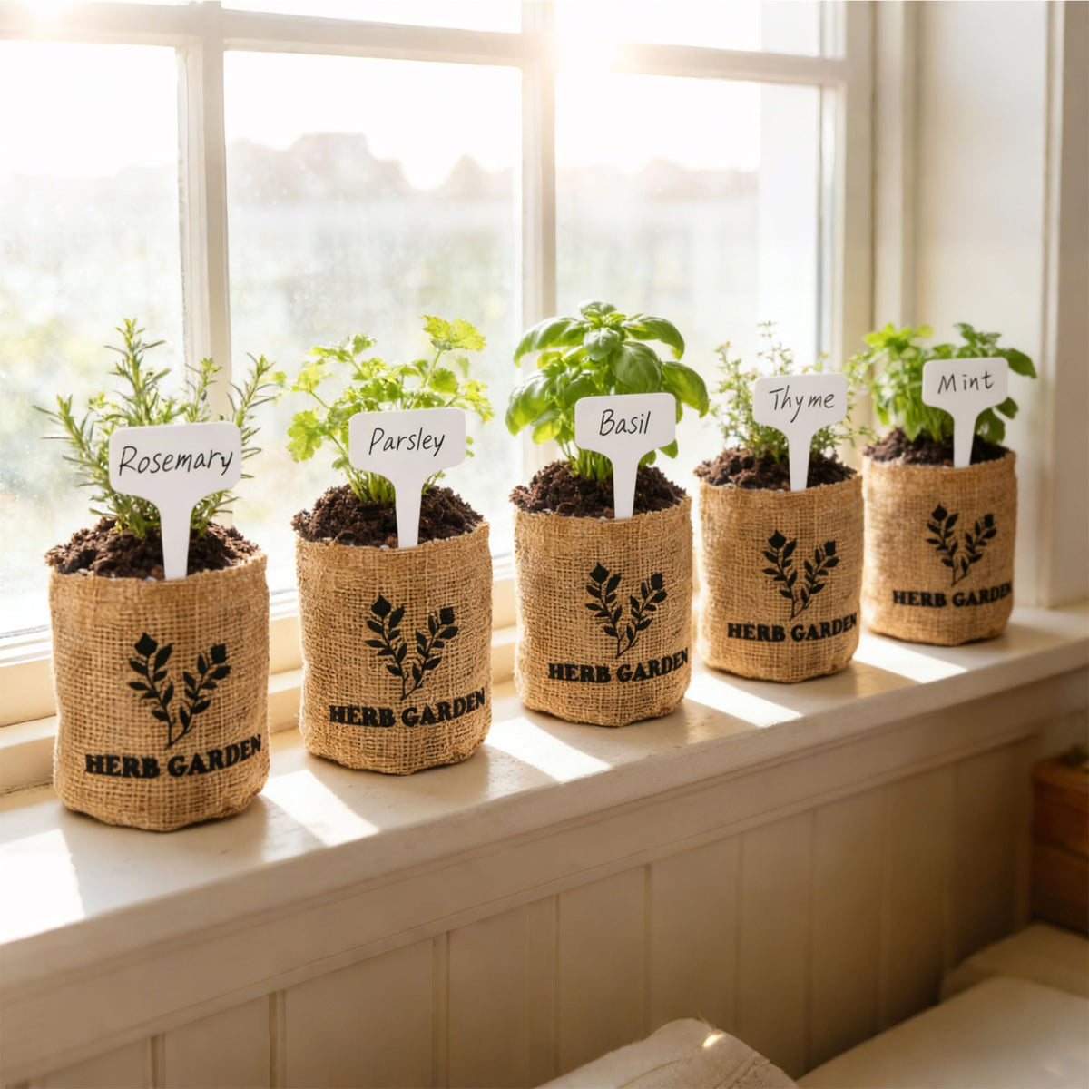 Meekear mini shears included for precise harvests of fresh herbs.