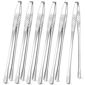 Meekoo 6-piece 11-inch tongs set on counter for versatile grilling