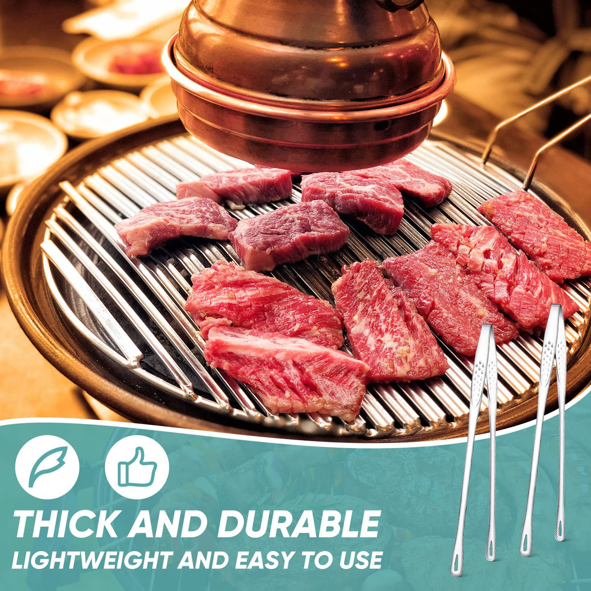 Meekoo non-slip handle design provides secure grip during cooking