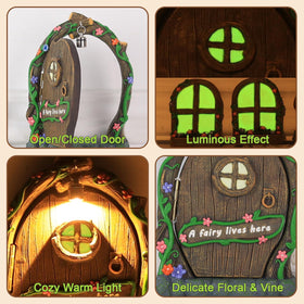 MEETYAMOR arched fairy window 2 brightens shelves and garden displays