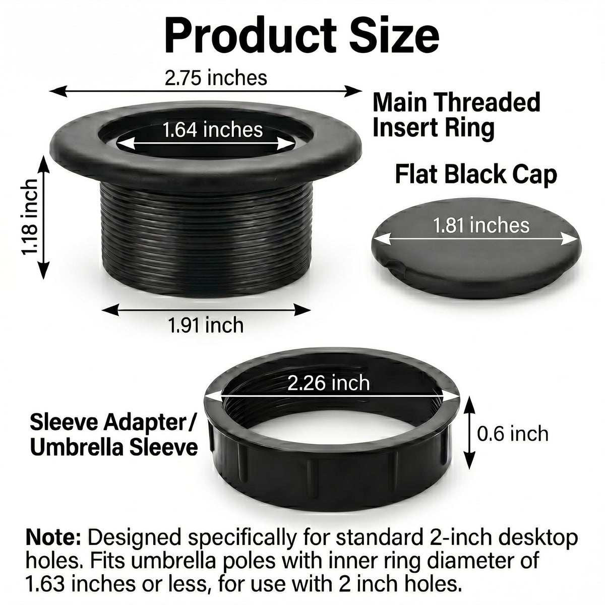 MEFELE Cln V Tower ring stabilizes umbrella and reduces wobble.