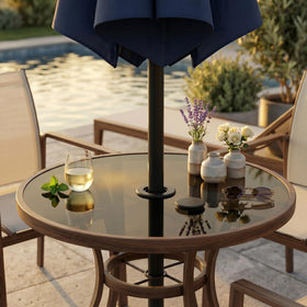 MEFELE Cln V Tower cap set on table surface protects finish.