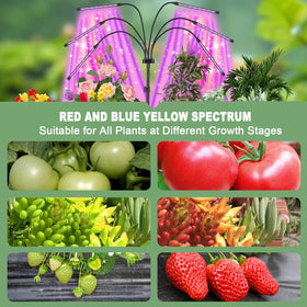 Mefflypee grow light 360-degree gooseneck directs light precisely.