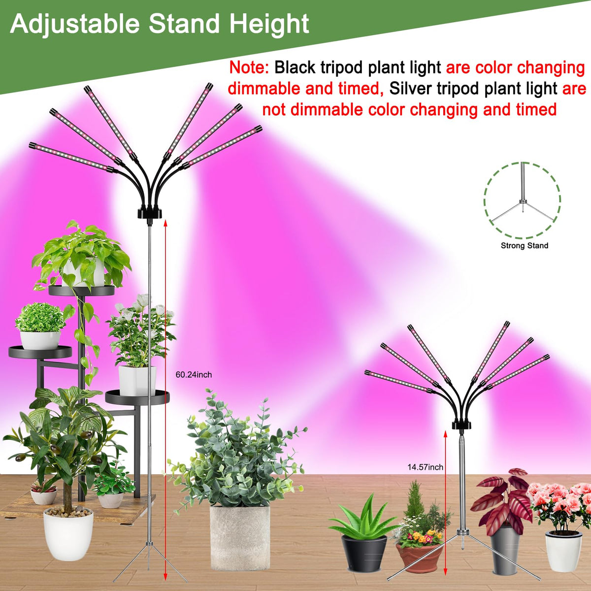Mefflypee 360-degree gooseneck adjustable light for precise placement.