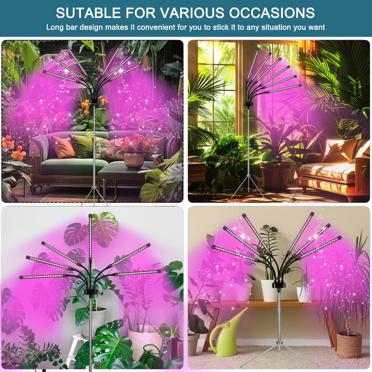 Mefflypee full-spectrum LED supports indoor plant growth from germination to bloom.