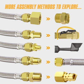 MEFUN 38-inch flare end on both sides enables quick hookups.