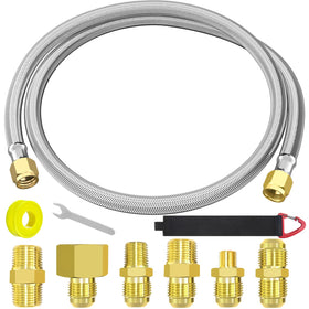 MEFUN 6ft propane hose extension for flexible outdoor grilling setups.